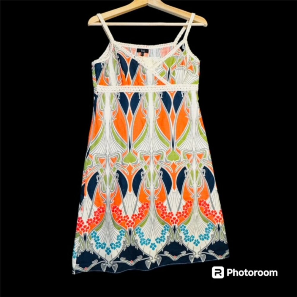 Womens Venis Art Nouveau Sundress Lined Size XS Multicolor